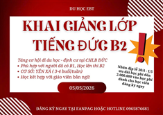KHAI GIẢNG LỚP TIẾNG ĐỨC B2 